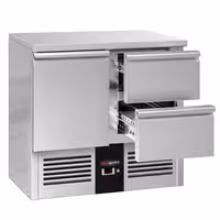 Commercial Counter Fridge PREMIUM - 900x700mm - with 1 door - 2 drawers - capacity 220 litres