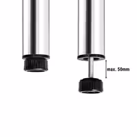 Pöytähylly - ruostumattomasta teräksestä - 2 tasoa - 1000x370 mm - korkeussäädettävä