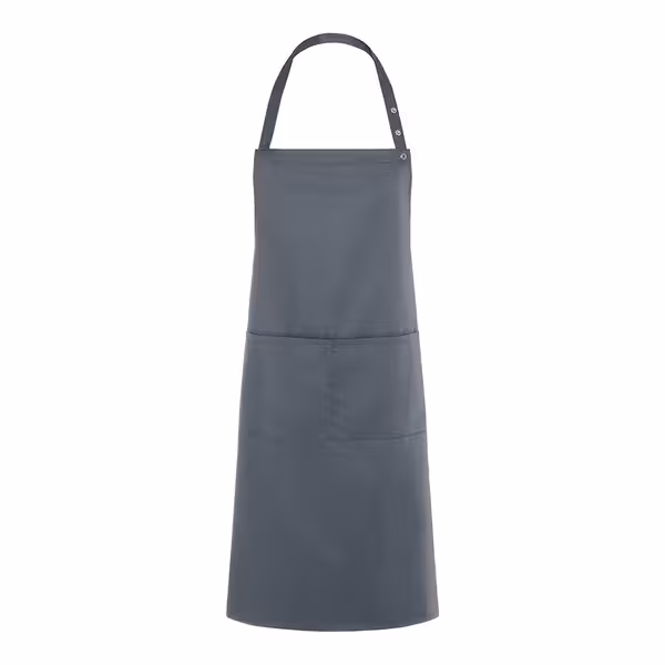 KARLOWSKY | Tenerife Bib Apron – Anthracite - Adjustable Neck - 2 Pockets - One Size