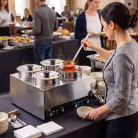 Stolni bain-marie - grijač za umake - 14 l - 600 W - 4 lonca s po 3,5 l