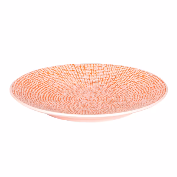 (6 adet) CUBICAL - Düz Tabak Yuvarlak - Steingut, Ø160mm, Pembe