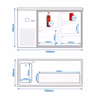 Pivski šank PREMIUM - 1550x700 mm - 5 Staklene ladice