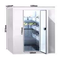Zamrzivačka komora - 1200x1500 mm - 2,20 m³ - uklj. PVC lamele
