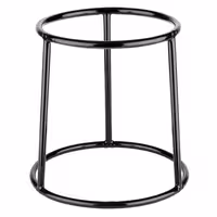 Açık Büfe Teşhir Standı - MULTI ROUND - Metal, PVC - Siyah - 180x180x180mm