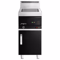Toplovodna kupka električna - 1,2 kW - GN 1/1 - s odvodnim ventilom - na zatvorenom ormariću s 1 vrata