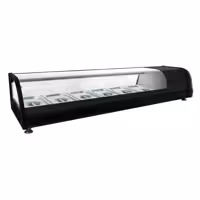 Witryna chłodnicza do tapas PREMIUM – 1395 x 400 x 250 mm – 6x GN 1/3 – od +4 do +8 °C