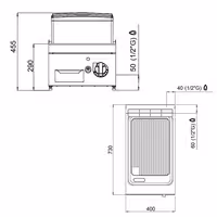 Plită de gătit pe gaz – 6,9 kW – cu caneluri