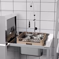 Commercial  Conveyor Dishwasher - Digital - 31 kW - 380V - 2000 Plates/Hour - with Dryer - Right Infeed - with Infeed Table - Belt System
