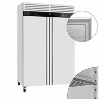 Zamrzivač nehrđajući čelik (inox) ECO - 1340 mm - 1200 l - od -22 °C do -18 °C - s 2 vrata - ventilirano hlađenje, automatsko odmrzavanje