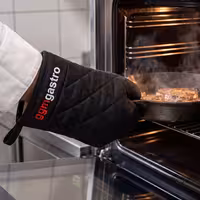 Luva de forno com polegar - Preto