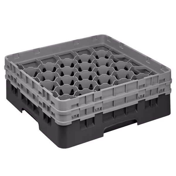 CAMBRO | CAMRACK® – Glasdiskkorg 1/1 – 30 fack – med 2 förlängare – 500x500 mm – Svart