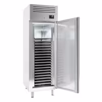 Szafa mroźnicza piekarnicza Premium PLUS – stal nierdzewna – EN 600 x 400 – 560 L – z 1 drzwiami