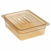 (6 komada) CAMBRO | H-PAN™ - GN ravni poklopac 1/2 otporan na toplinu - Sa drškom - Jantar