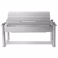 Električna grijana posuda - GN 1/1 - s roll-top poklopcem - krom (chafing dish)