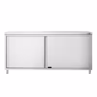 خزانة قاعدية ستانلس ستيل PREMIUM - 1800x800mm - أبواب منزلقة