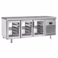 Pekarski rashladni pult PREMIUM PLUS - 2185x800 mm - 610 l - Ventilirano hlađenje - Dvostruko ostakljenje - s prolazom - s 6 staklena vrata - granitna radna ploča