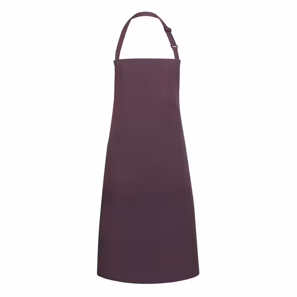 KARLOWSKY | Basic Chef Bib Apron with 2-Section Pocket – Aubergine - 75×90 cm - Poly-Cotton 65/35