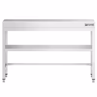 Rozsdamentes acél munkaasztal PREMIUM - 1200x800 mm - alsó polccal