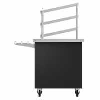 Glass & Cup Service Station DANZIG - 700 mm - 3 Shelves - with Tray Slide - Black
