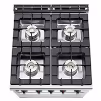 Plinski štednjak - Linija 900 - 34,5 kW - 4 plamenika - samostojeći - s plinskom pećnicom statiènom - 7,8 kW - GN 2/1 - 800x900x965 mm