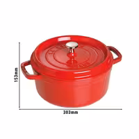STAUB | LA COCOTTE - Cocotte - Ø 240 mm - Lijevano željezo - Crvena boja trešnje