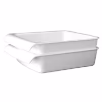 (6 adet) Gastronorm Küvet GN 1/2 - Melamin - CASCADE - 3,65L - köşeli - 325x265mm - Derinlik:75mm - Beyaz