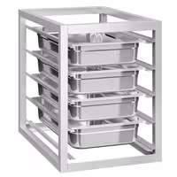 Ormarić s 5 ladica - inox - modul 450x560 mm - 450x560x585 mm - GN 1/1 - kompatibilno sa serijom ATK 600 mm