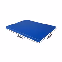 Griešanas dēlis - 300x500 mm - Biezums: 20 mm - HACCP atbilstošs - PE500 (HDPE) polietilēns - Zils - Neslīdošs