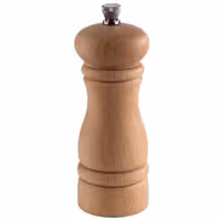 (6 ks) Mlýnek na pepř - ETERNAL - Dřevo - Výška: 155 mm - Béžová
