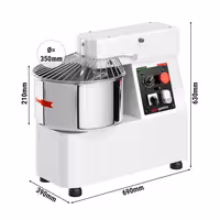 Spiralna miješalica za tijesto - 22 l / 18 kg - 2 brzine - s fiksnom posudom - s mehaničkim timerom - 400 V - za pizzu i kruh