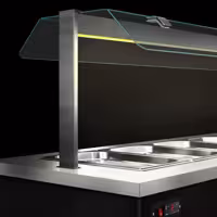 Carrello buffet freddo DANZIG - 1300mm - per 3x GN 1/1 - con scorrivassoio - Nero