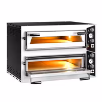 Electric Deck Pizza Oven - Twin Deck - Refractory Stone Deck - 4+4 x Ø 35cm (13.8") - Mechanical Controls - up to 450°C