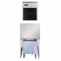 Commercial Ice Machine - Nugget - 335 kg/24 h - incl. ice storage container & transport trolley