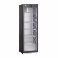 LIEBHERR | Szafa chłodnicza PERFORMANCE – 400 L – od +1 do +15 °C – z wnętrzem z tworzywa sztucznego i 1 drzwiami szklanymi – czarna