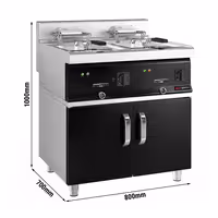 Elektrifritüür - 10+10 l - 28,5 kW - sh aluskapiga, 2 ust