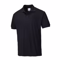 (5 pcs) Men’s Cotton Polo Shirt - Black - Size: L