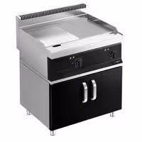 Elektriline plaatgrill - sile ja soonega - 13,80 kW - Küpsetuspind 795x535 mm - sh aluskapp 2 uksega