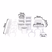 Cutlery Tray - Ø 100mm - Stainless steel - with 7 compartments - White