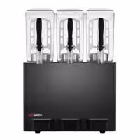 Commercial Juice Dispenser - 3x polycarbonate tanks with tap - 3x 10 Litres - 600W - Black - incl. drip tray