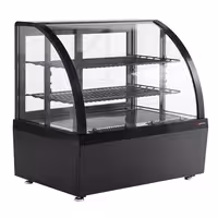 Countertop display fridge - 100L - 705mm - Double glazing - with 2 shelves - rear sliding glass doors