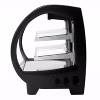 Countertop display fridge - 188L - 718mm - Double glazing - square - with 2 shelves - rear sliding glass doors
