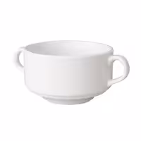 (6 pcs) BUDGETLINE - Handled Soup Cup - Mammoet - 300 ml - White