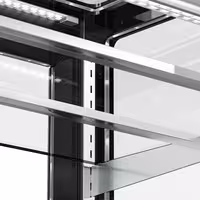 Kyldisk MADRID - självbetjäning - 710 l - 2 000 mm - dubbelglas - glas runtom - med 2 hyllplan - inkl. nattgardin - svart matt - för SE