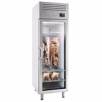 Dry Aging skříň na zrání masa - 680 mm - 1 skleněné dveře - Nerezová