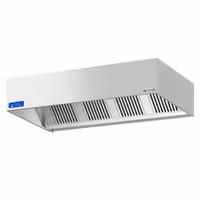 Commercial Wall-Mounted Extractor Hood with Motor – 2200mm – with Speed Controller, Baffle Filters & Lighting