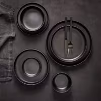 (6 adet) Tatlı / Salata Kasesi - Porselen - Universe - 450ml - yuvarlak - Ø110mm - Derinlik:55mm - Siyah