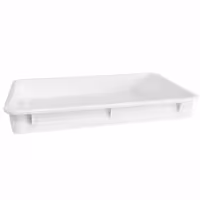 Kutija za tijesto za pizzu-set - 8 kutija i 1 poklopac - EN 600x400 - Visina: 75 mm - polipropilen - bijela