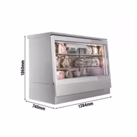 Witryna chłodnicza do dojrzewania mięsa na sucho – stal nierdzewna – 1400 mm – od 0 do +16 °C