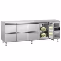 Balcão refrigerado ECO - 2230 x 700 mm - com 1 porta - 6 gavetas