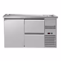 Direct Draw Beer Dispenser / Kegerator PREMIUM PLUS - 1550x700mm - Single Solid Door & 2 Drawers